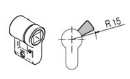 SALTO SP00200-1 Cylinder Replacement Adaptor Euro